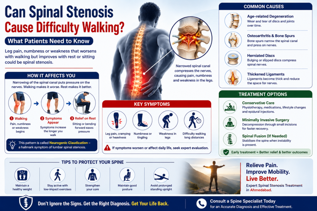 Can Spinal Stenosis Cause Difficulty Walking?